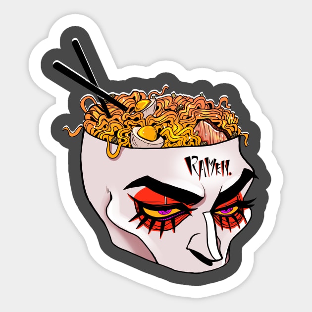 Ramen Head Sticker by mo0gs